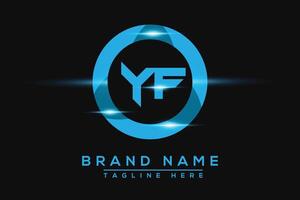 YF Blue logo Design. Vector logo design for business.