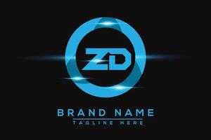 ZD Blue logo Design. Vector logo design for business.