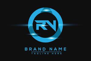 RN Blue logo Design. Vector logo design for business.