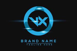 VX Blue logo Design. Vector logo design for business.