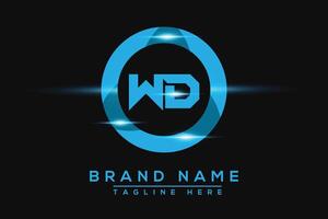 WD Blue logo Design. Vector logo design for business.