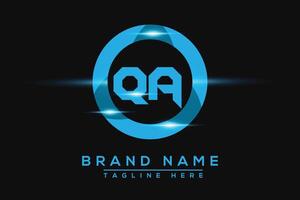 QA Blue logo Design. Vector logo design for business.