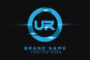 UR Blue logo Design. Vector logo design for business.