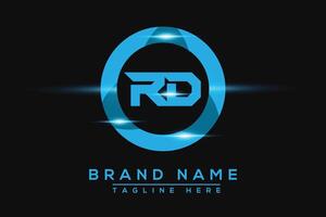 RD Blue logo Design. Vector logo design for business.