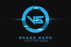 VS Blue logo Design. Vector logo design for business.