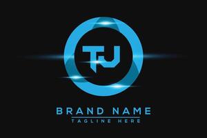 TJ Blue logo Design. Vector logo design for business.
