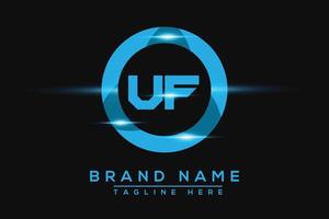 UF Blue logo Design. Vector logo design for business.