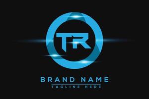 TR Blue logo Design. Vector logo design for business.