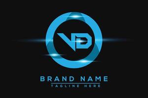 VD Blue logo Design. Vector logo design for business.