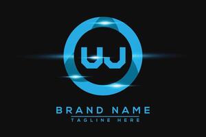 UJ Blue logo Design. Vector logo design for business.