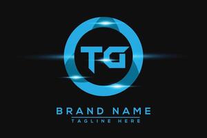 TG Blue logo Design. Vector logo design for business.