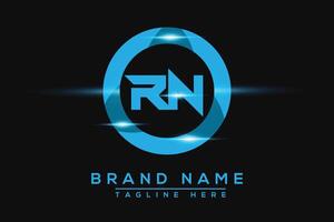 RN Blue logo Design. Vector logo design for business.