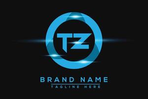 TZ Blue logo Design. Vector logo design for business.