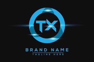 TX Blue logo Design. Vector logo design for business.