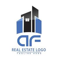 af real inmuebles logo diseño vector