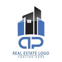 ap real inmuebles logo diseño vector