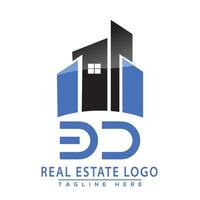 bd real inmuebles logo diseño vector