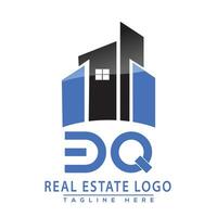 bq real inmuebles logo diseño vector