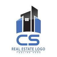 cs real inmuebles logo diseño vector