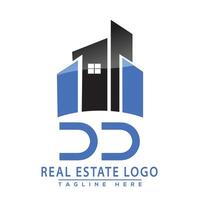 dd real inmuebles logo diseño vector