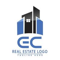 CE real inmuebles logo diseño vector