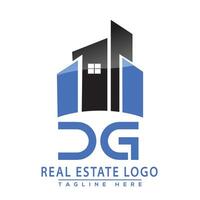 dg real inmuebles logo diseño vector