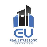 UE real inmuebles logo diseño vector