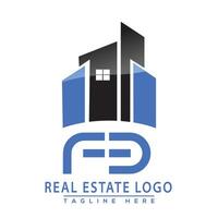 pensión completa real inmuebles logo diseño vector