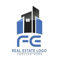 fe real inmuebles logo diseño vector