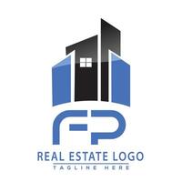 fp real inmuebles logo diseño vector