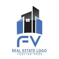 un real inmuebles logo diseño vector