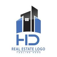 un real inmuebles logo diseño vector