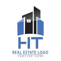 ht real inmuebles logo diseño vector