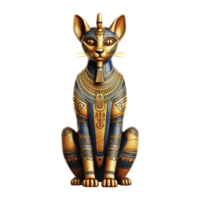 ai gerado antigo egípcio deusa bastet isolado em transparente fundo png