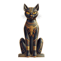 AI generated Ancient egyptian goddess bastet isolated on transparent background png