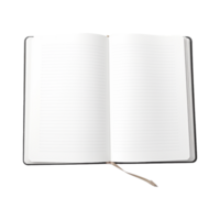 AI generated Opened notebook isolated on transparent background png