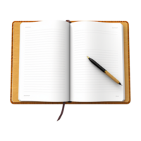 AI generated Opened notebook isolated on transparent background png