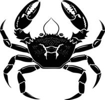 AI generated Silhouette crab full body black color only vector