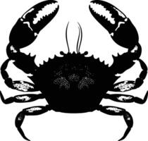 AI generated Silhouette crab full body black color only vector