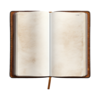 AI generated Opened notebook isolated on transparent background png