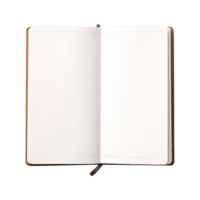 AI generated Opened notebook isolated on transparent background png