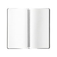 AI generated Opened notebook isolated on transparent background png