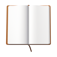 AI generated Opened notebook isolated on transparent background png