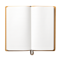 AI generated Opened notebook isolated on transparent background png