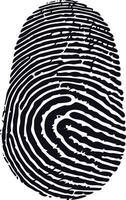 AI generated Silhouette finger print black color only full body vector