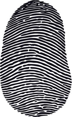 AI generated Silhouette finger print black color only full body