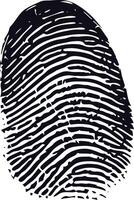 AI generated Silhouette finger print black color only full vector