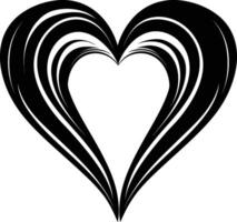 ai generado silueta corazón amor logo símbolo negro color solamente vector