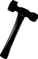 AI generated Silhouette hammer black color only vector