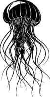 ai generado silueta Medusa negro color solamente vector